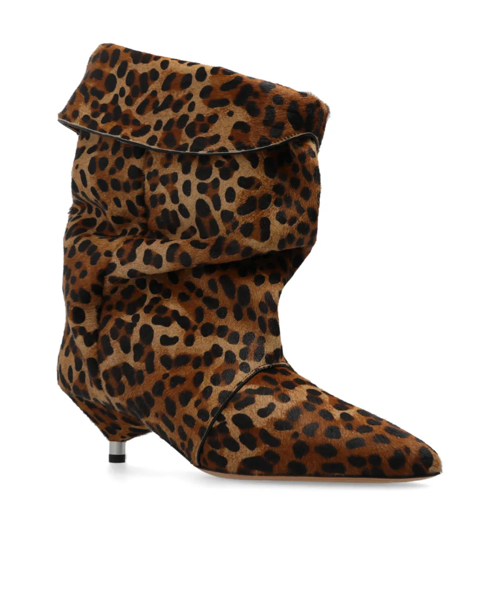 Edrik Leopard Printed Boots
