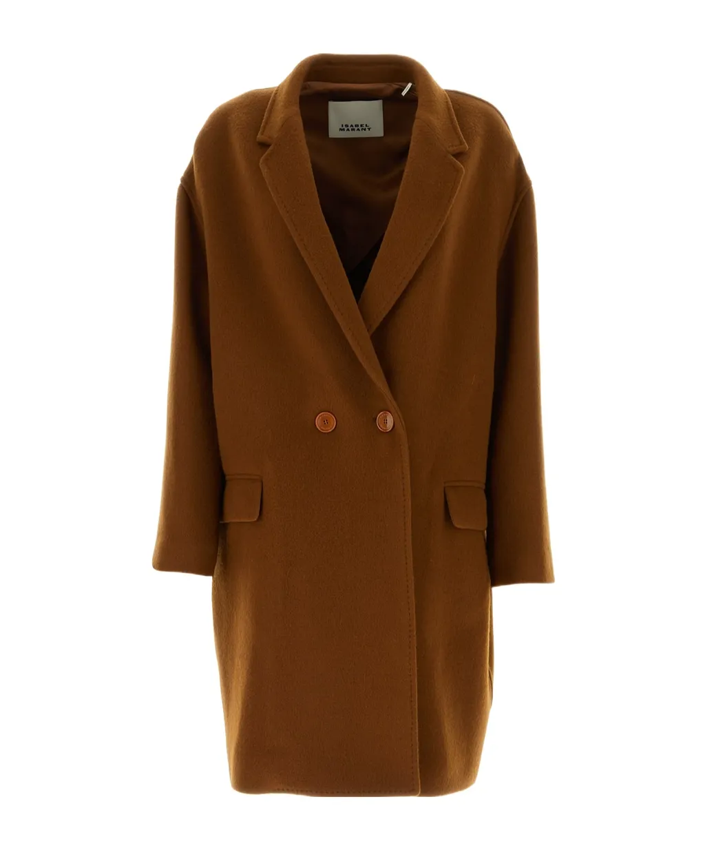 Double-Breasted Long-Sleeved Coat
