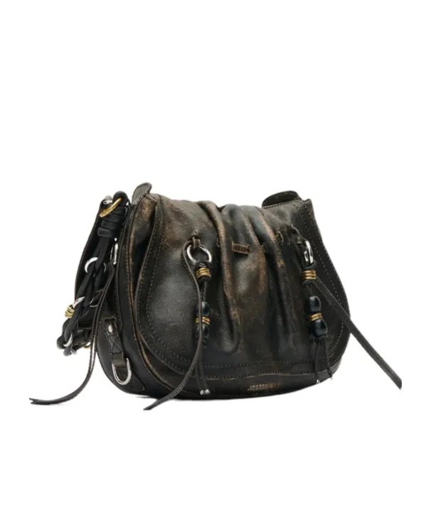 Drawstring Embellished Shoulder Bag