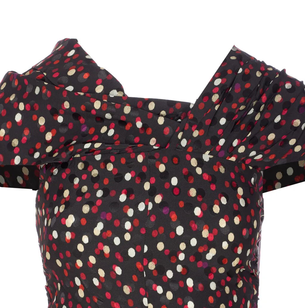 Dot Printed Short Sleeve Top