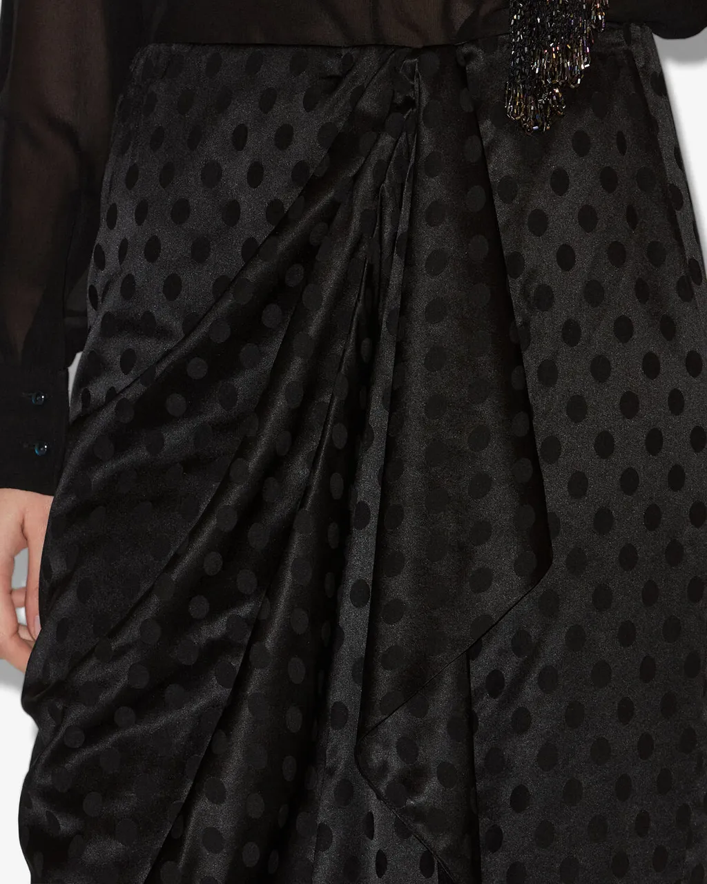 Asymmetrical Hem Draped Skirt