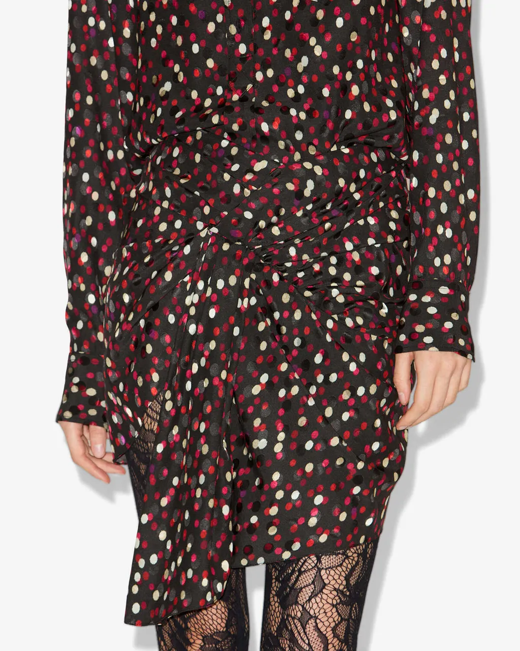 Ovia Polka-Dot Gathered Skirt