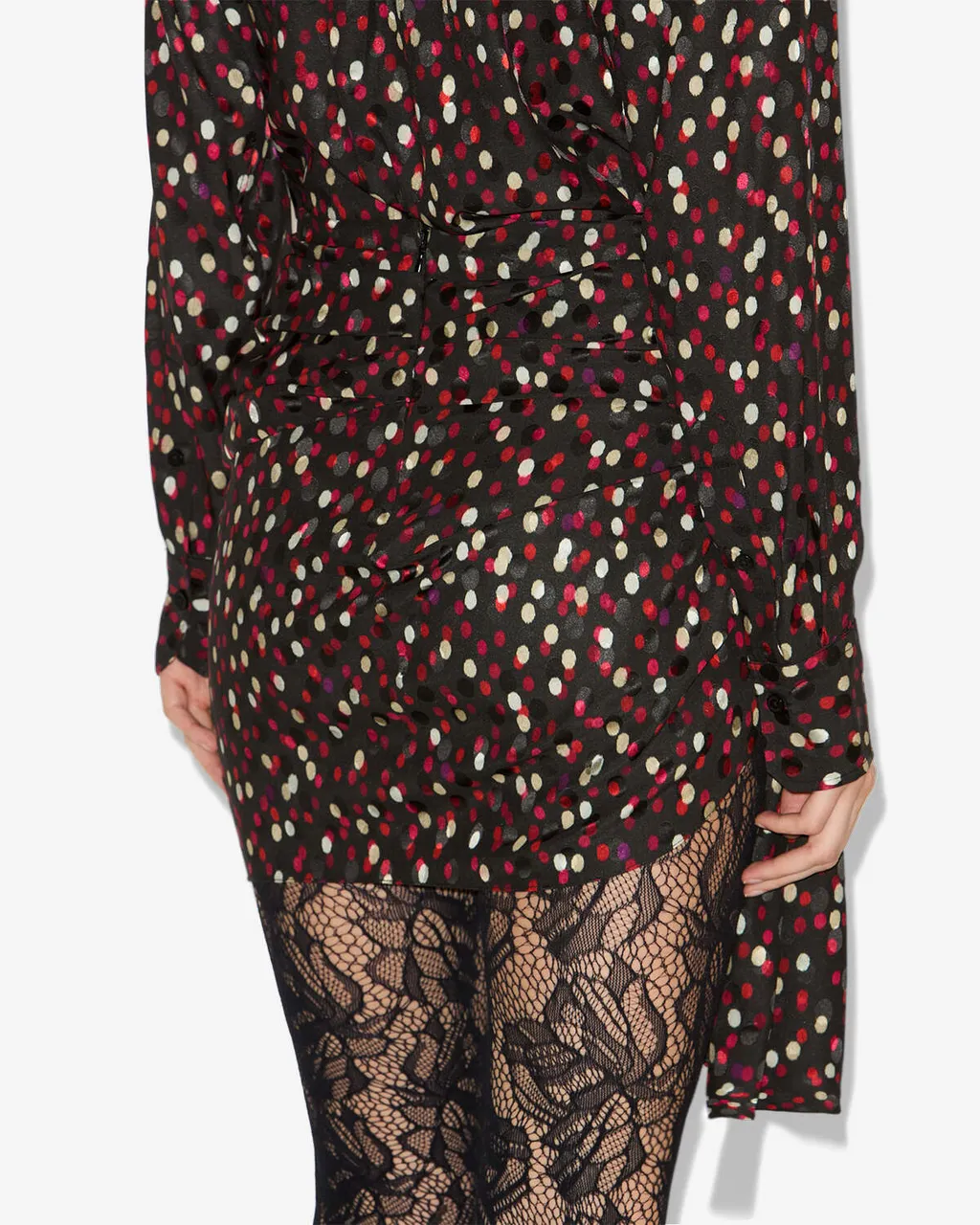 Ovia Polka-Dot Gathered Skirt