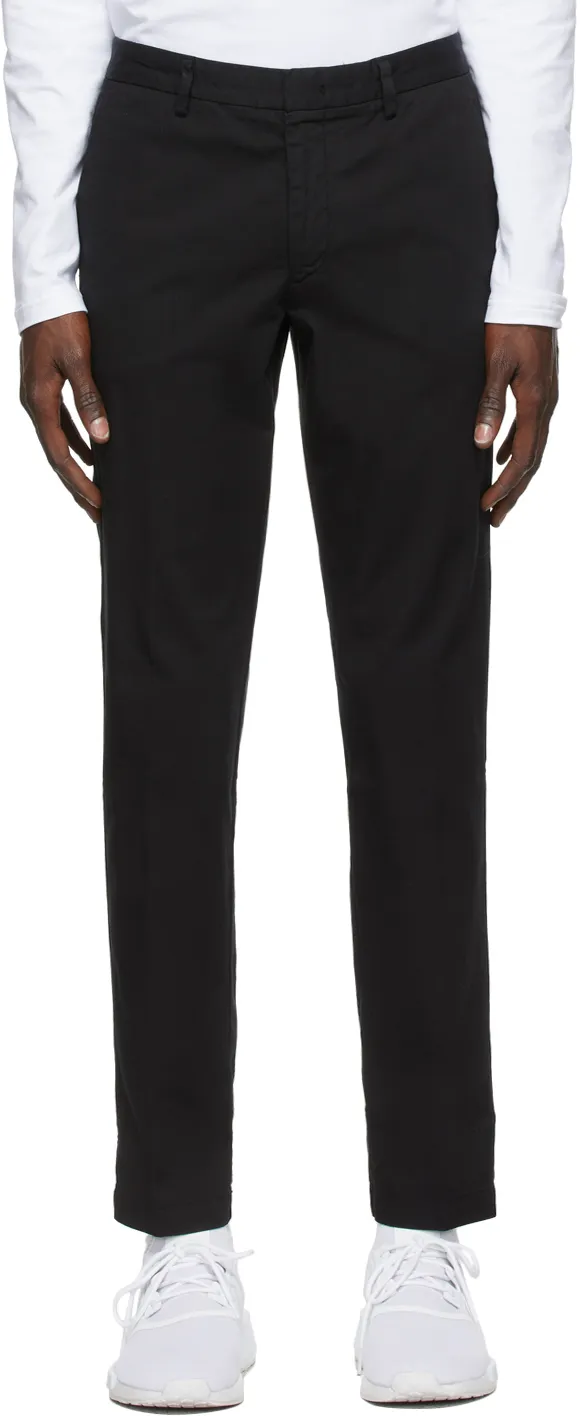 Straight-Leg Stretch-Cotton Trousers