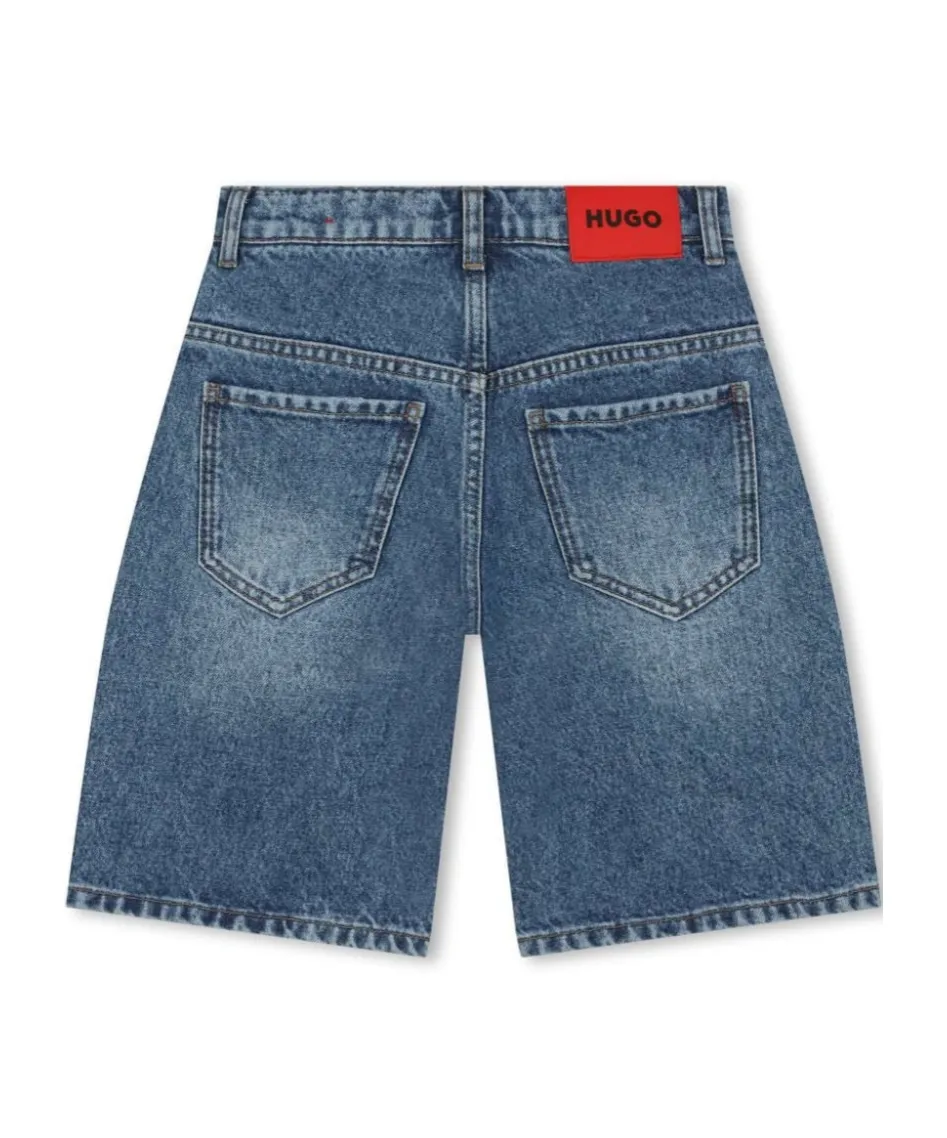 Logo Denim Shorts
