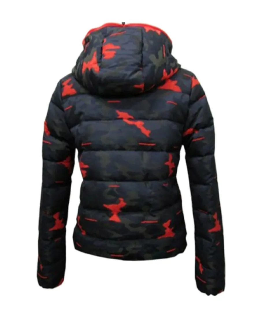 Hoded Camouflage Down Jacket