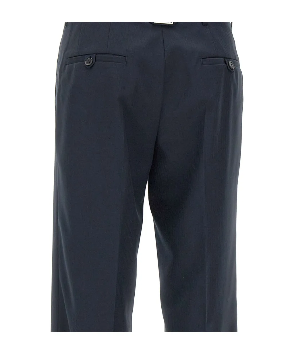 Pleated Zipper Casual Pants