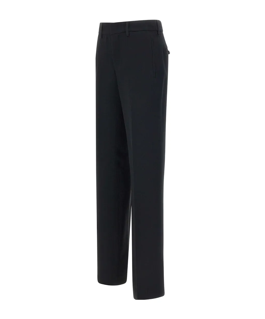 Pleated Zipper Casual Pants