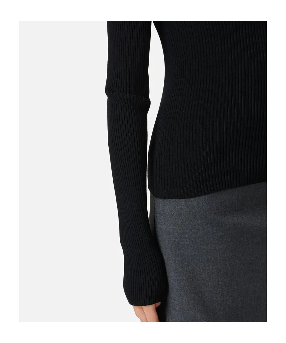 Collared Ribbed Top