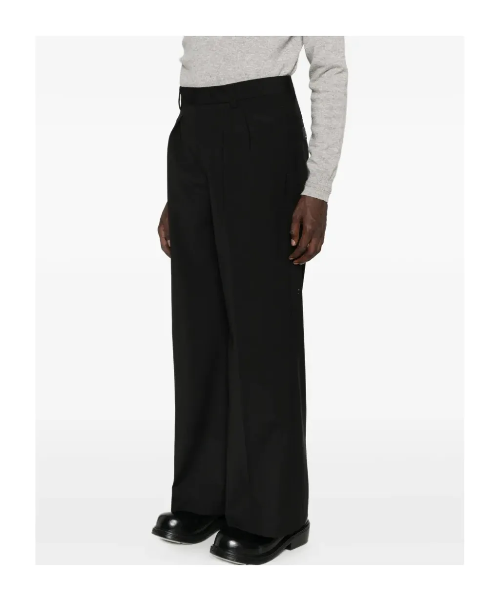 Pleated Wide-Leg Trousers