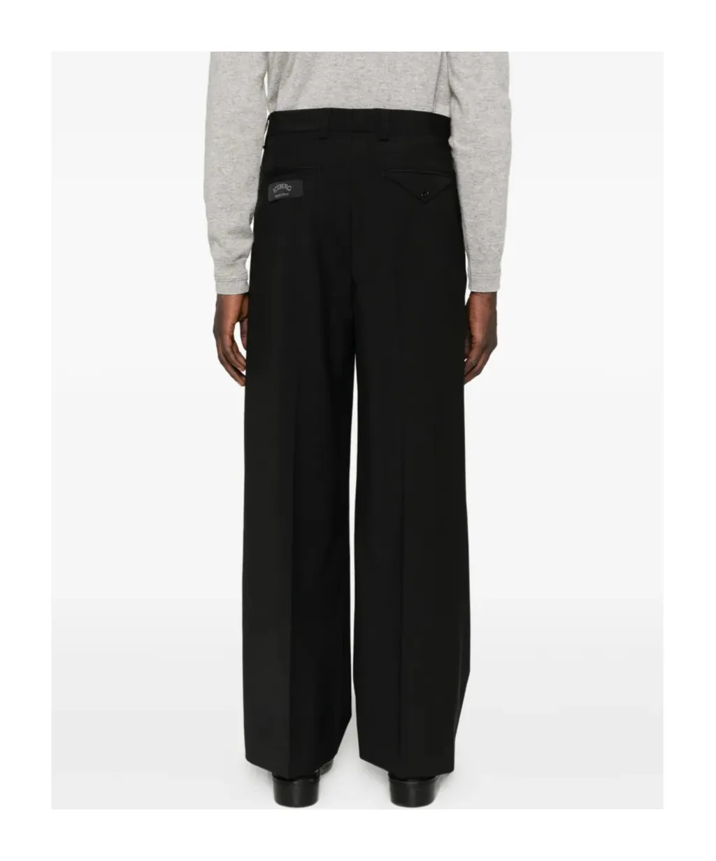 Pleated Wide-Leg Trousers