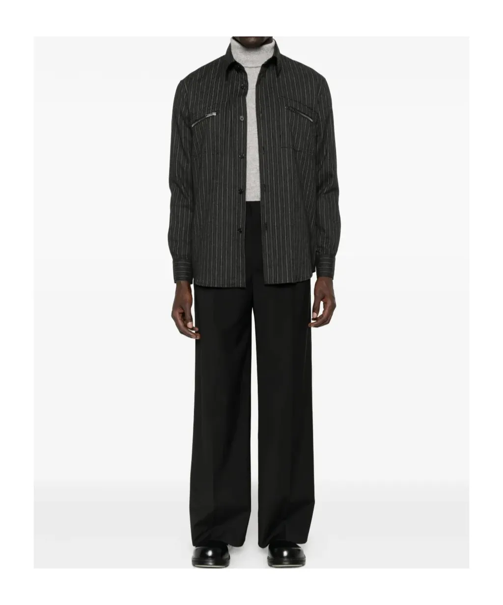 Pleated Wide-Leg Trousers