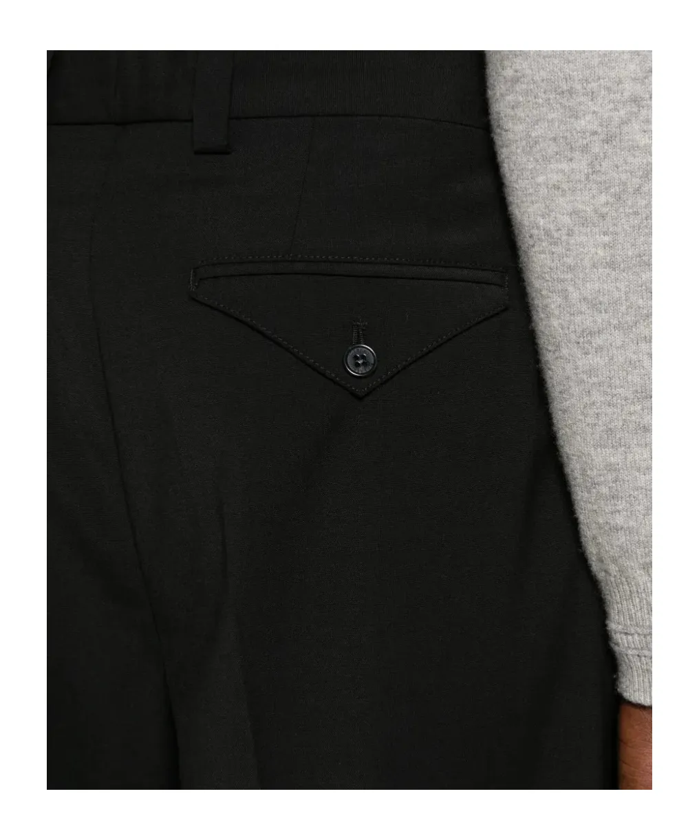 Pleated Wide-Leg Trousers