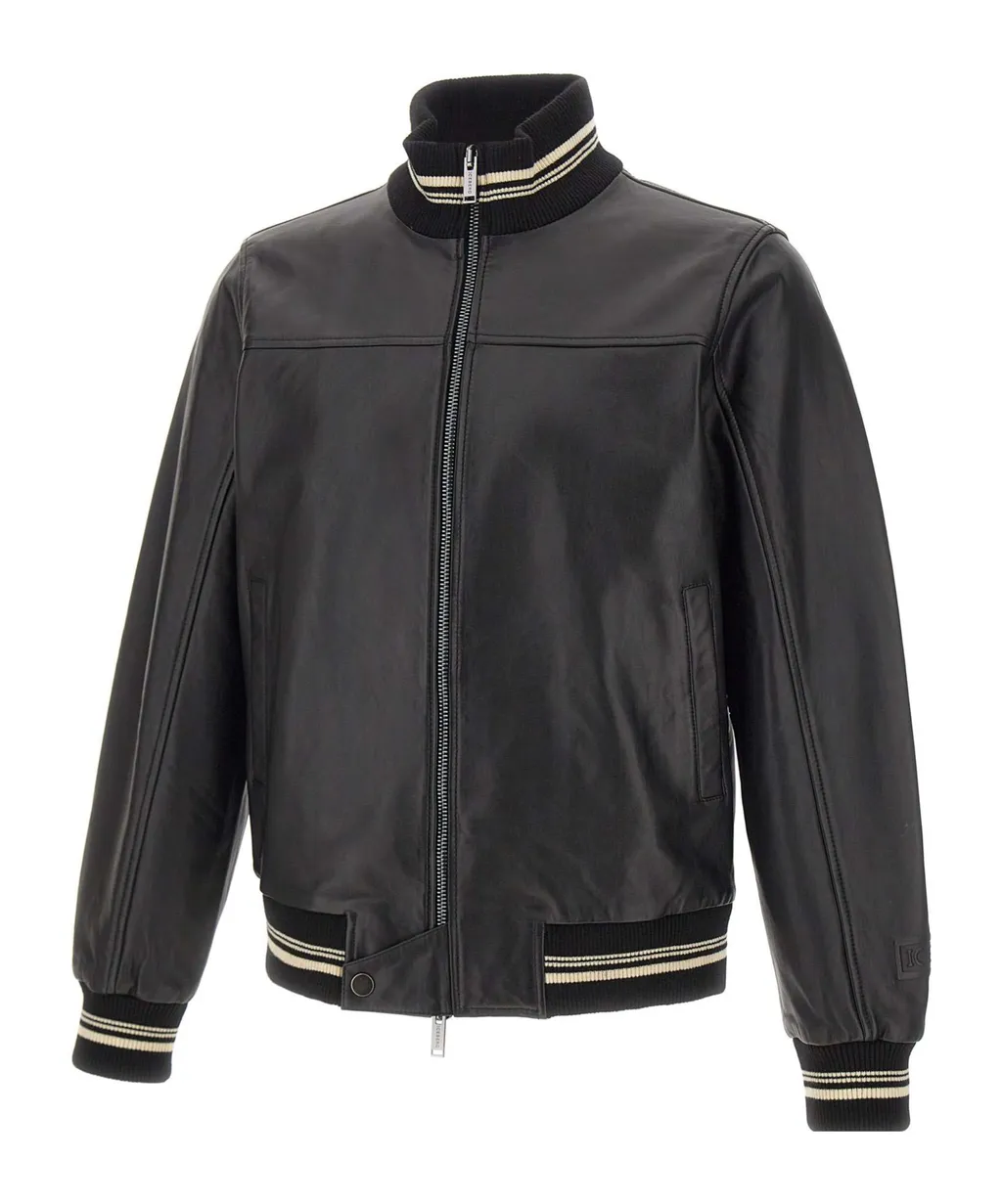 High Neck Zipped Bomber Jacket