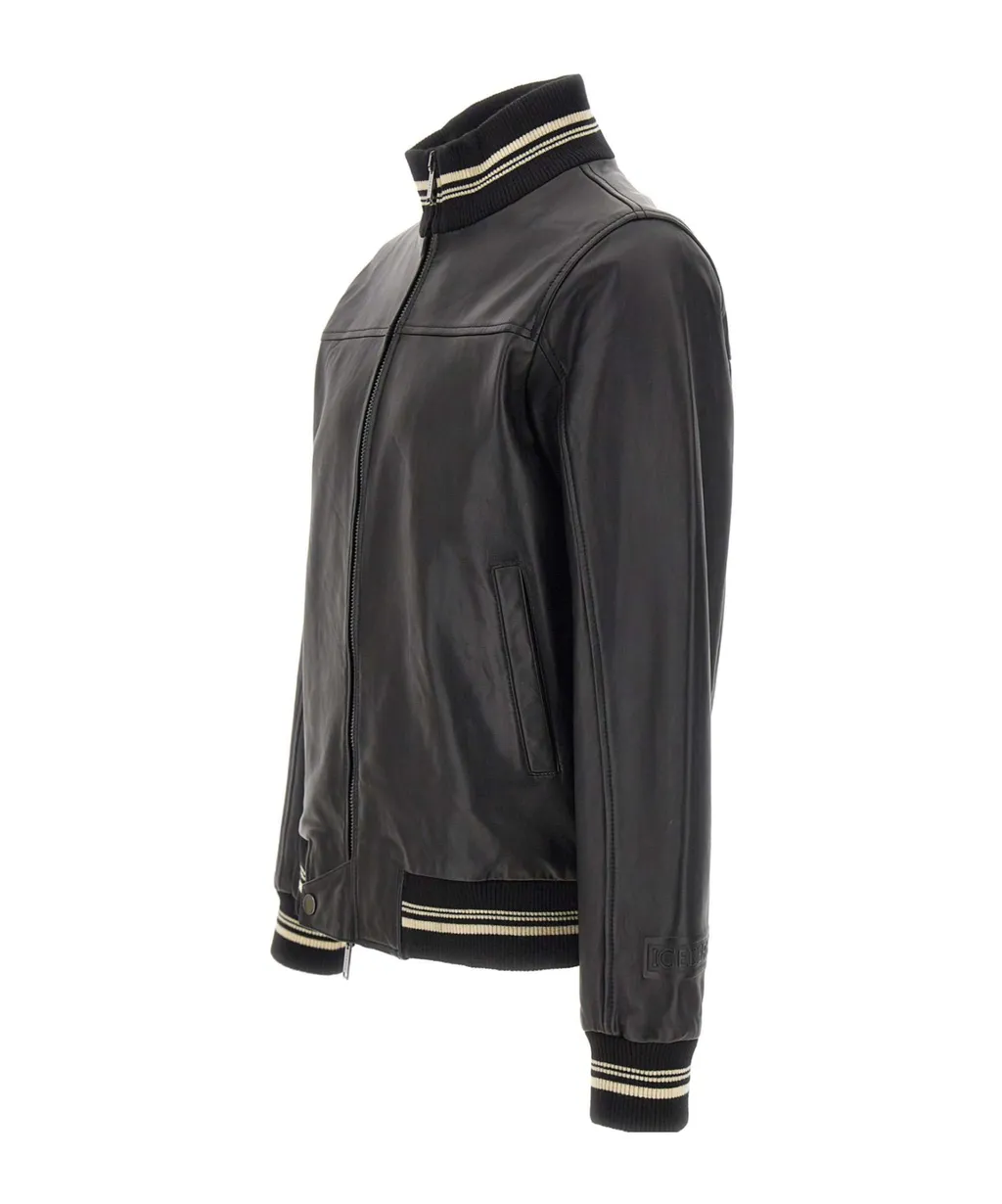 High Neck Zipped Bomber Jacket