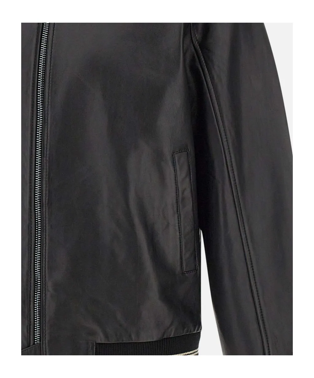 High Neck Zipped Bomber Jacket