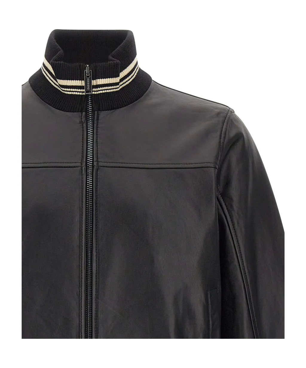 High Neck Zipped Bomber Jacket