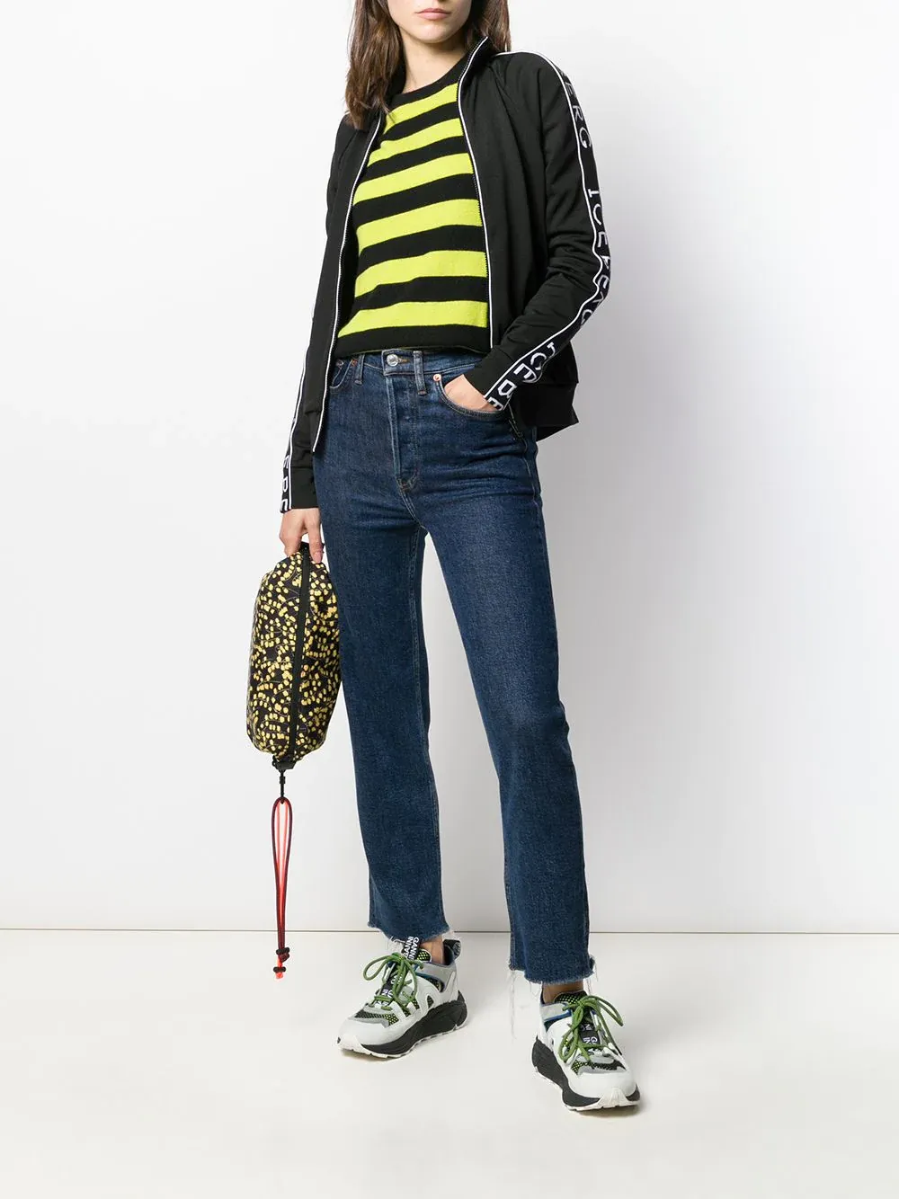 Striped Zipper Casual Jacket