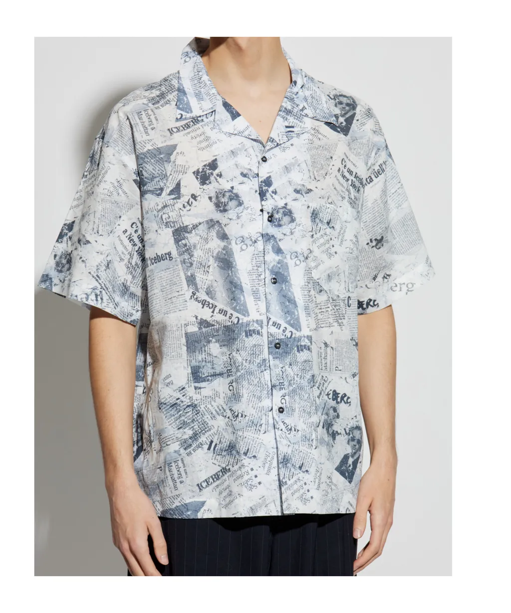 Allover Printed Short-Sleeved Shirt