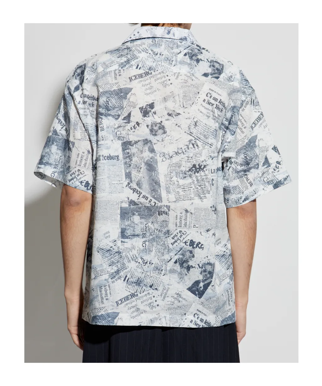 Allover Printed Short-Sleeved Shirt