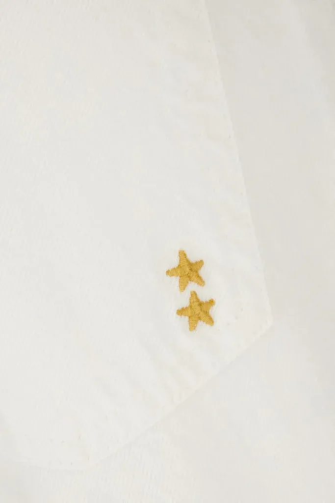 Star Embroidered Denim Trousers