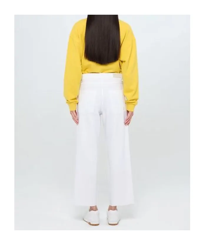 Star Embroidered Denim Trousers