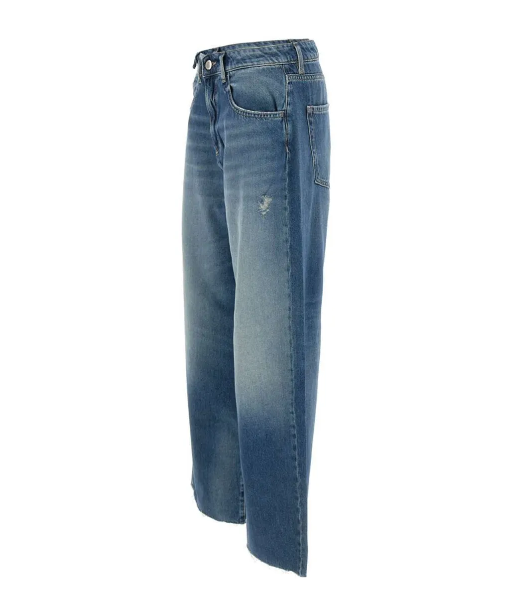 Bea Jeans With Belt Loops And Patch