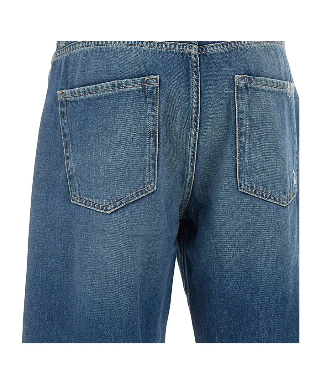 Bea Jeans With Belt Loops And Patch