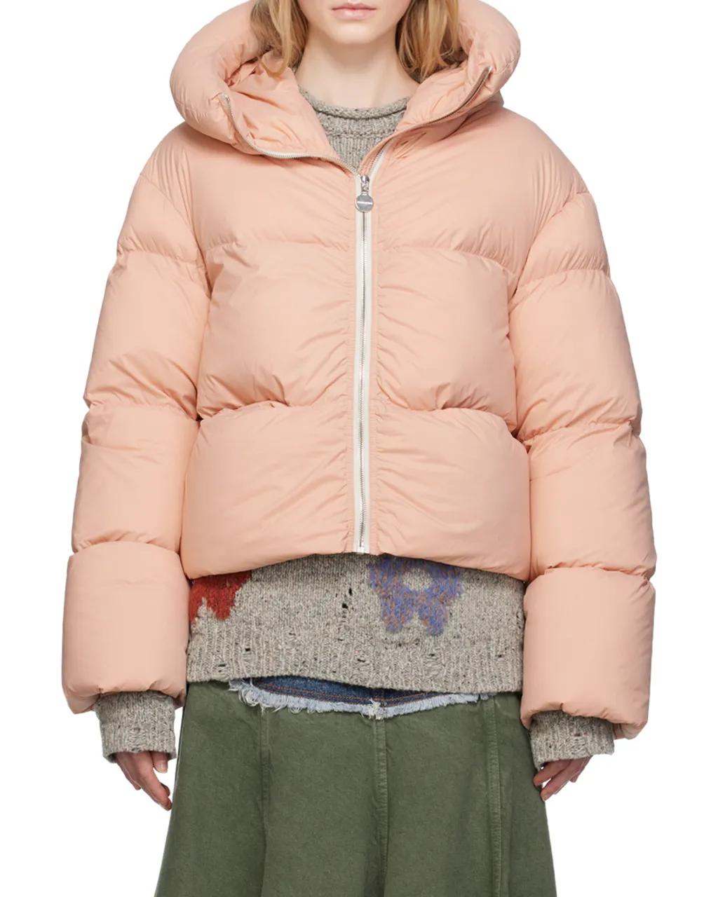 Long-Sleeved Down Jacket