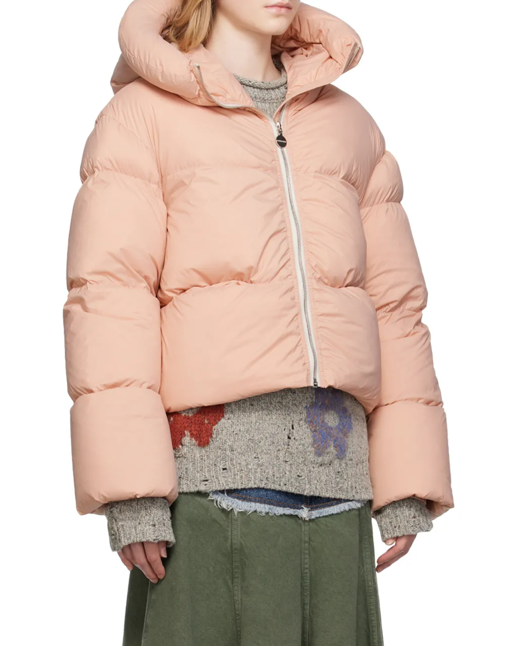 Long-Sleeved Down Jacket
