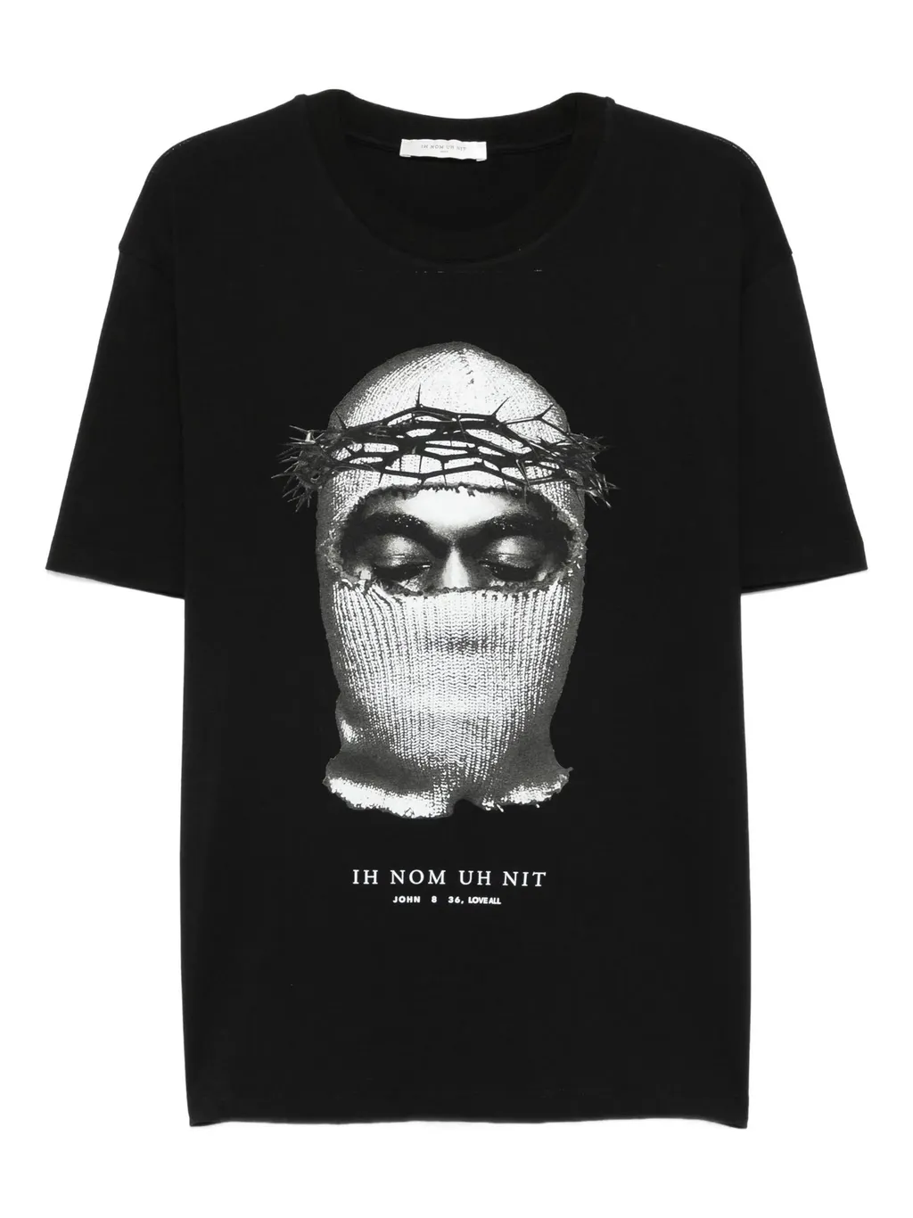 Mask Printed Crewneck T-Shirt