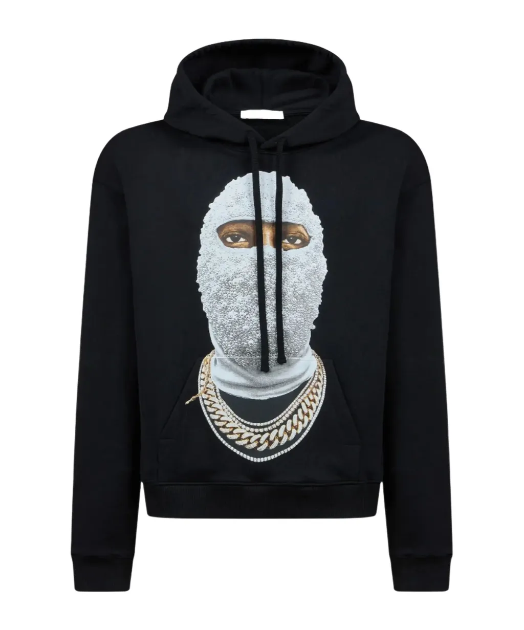Mask Printed Drawstring Hoodie