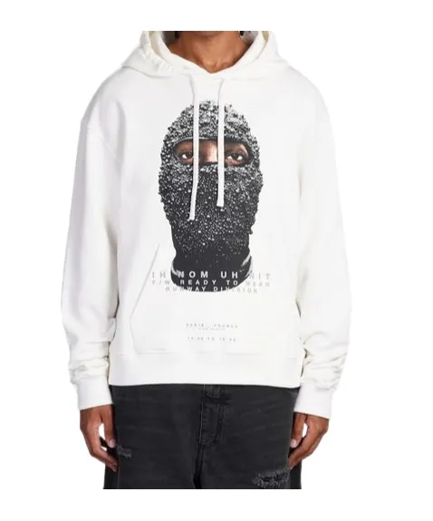Graphic Printed Drawstring Hoodie