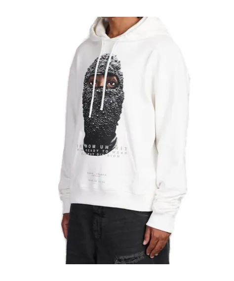Graphic Printed Drawstring Hoodie