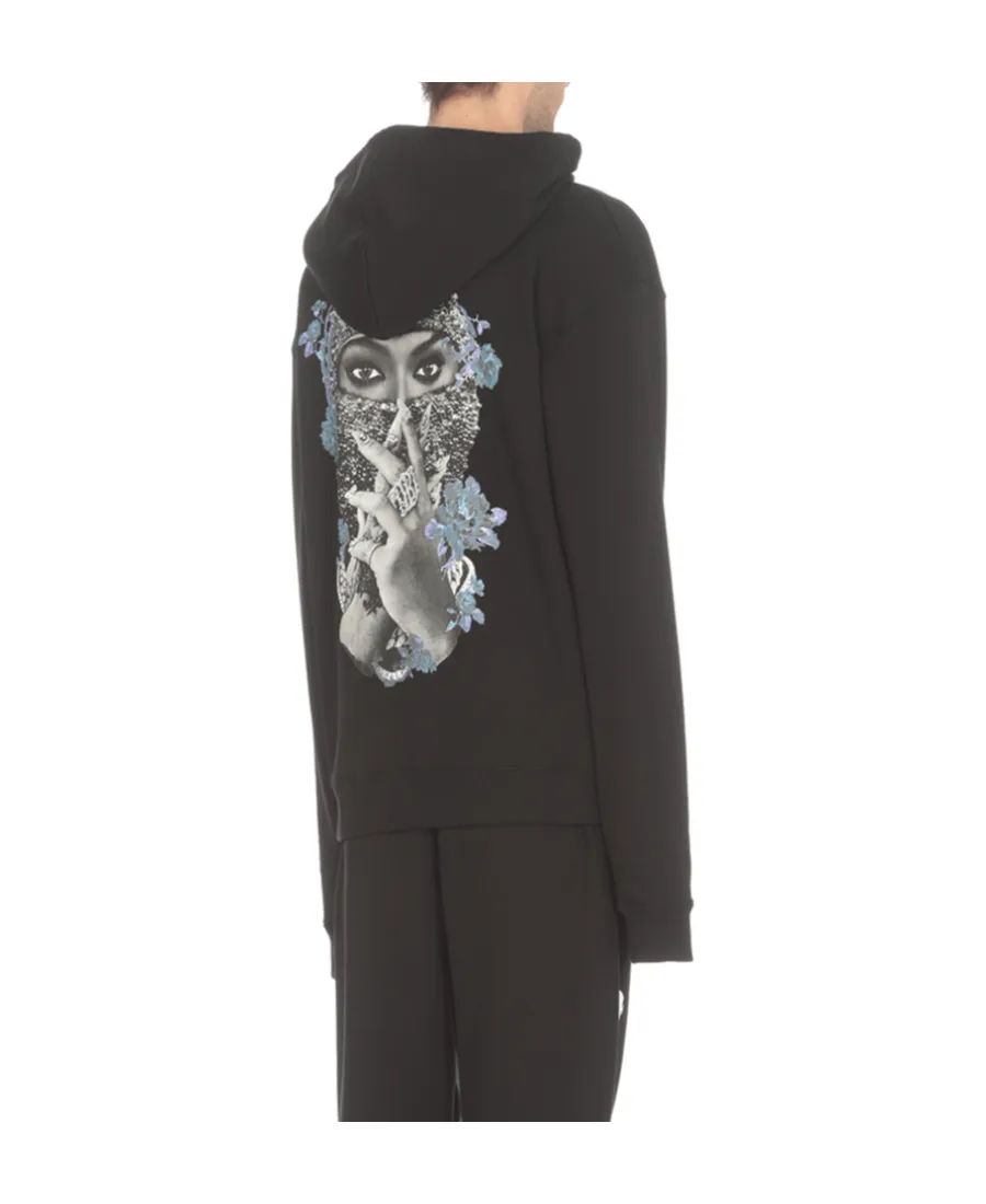 Graphic-Print Cotton Hoodie
