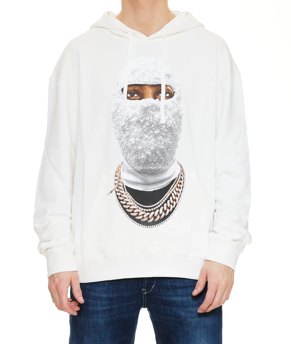 Graphic Printed Drawstring Hoodie