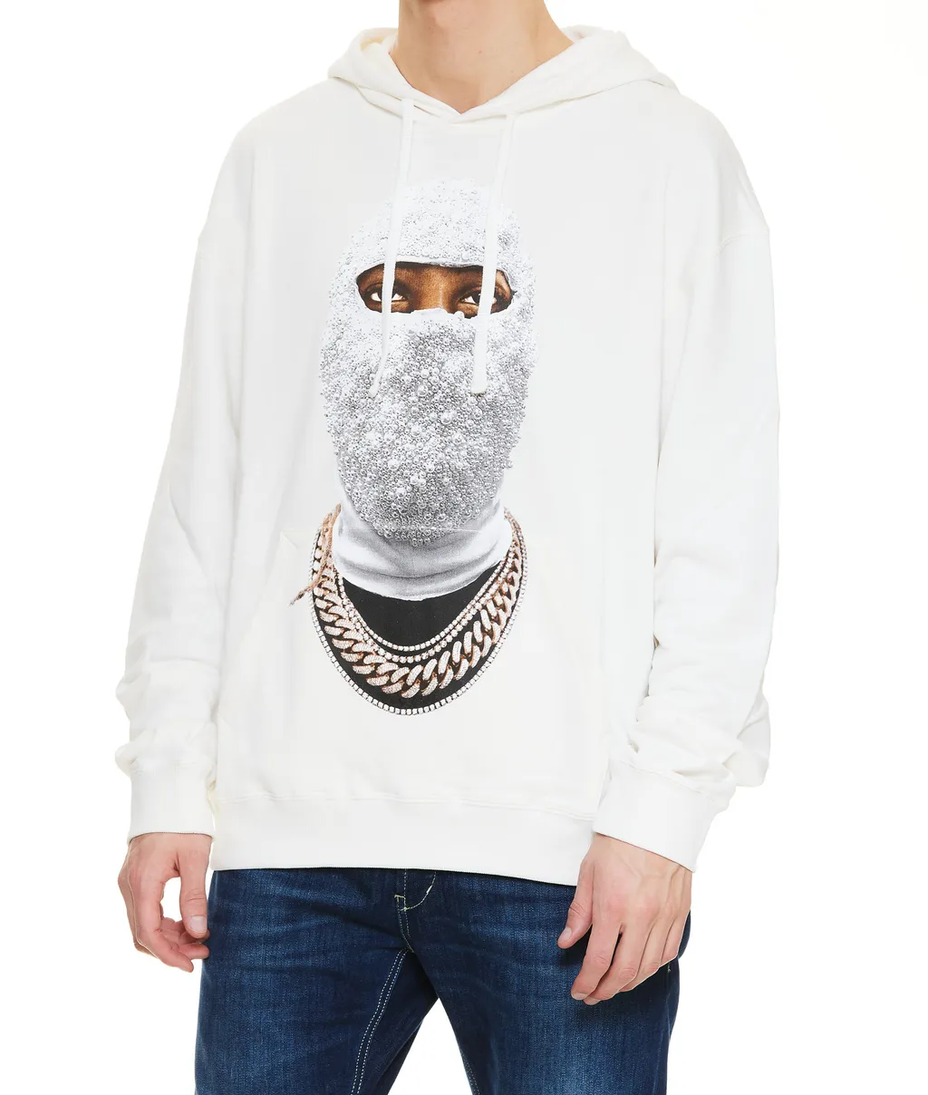 Graphic Printed Drawstring Hoodie