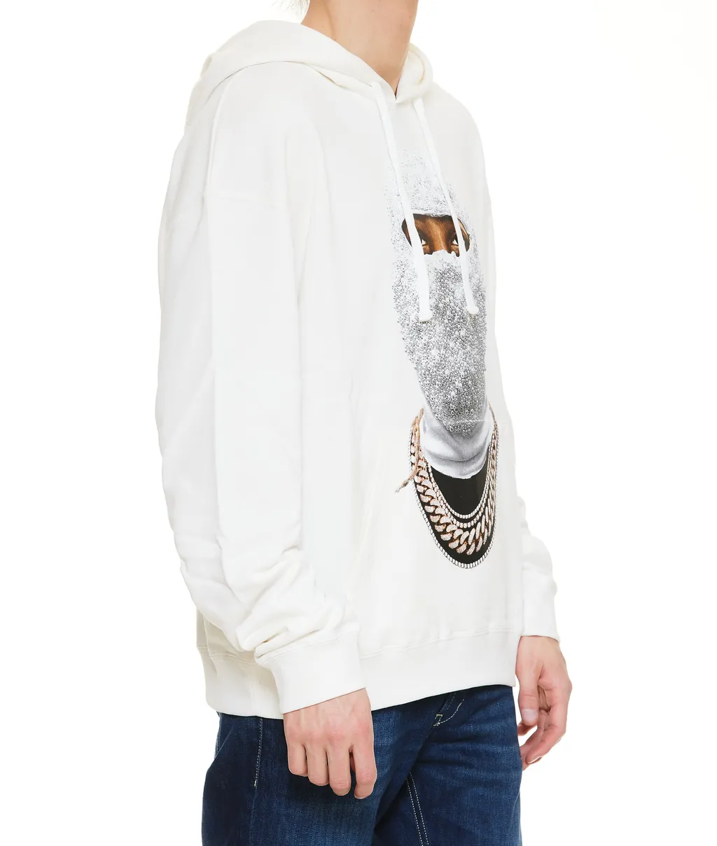 Graphic Printed Drawstring Hoodie