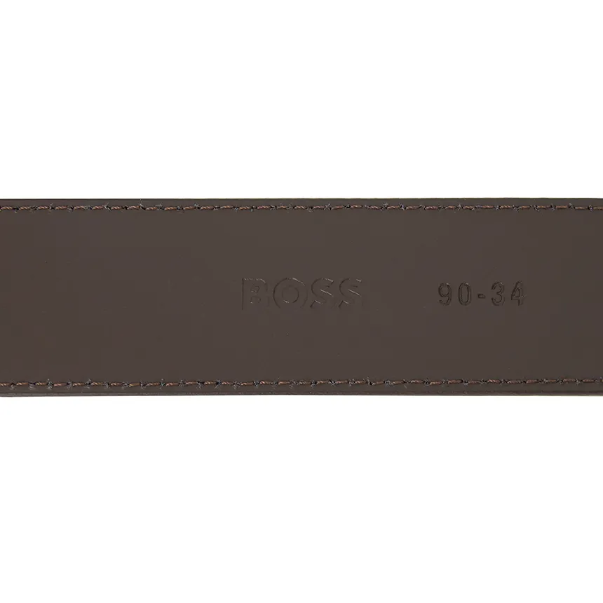 Logo-Engraved Leather Belt