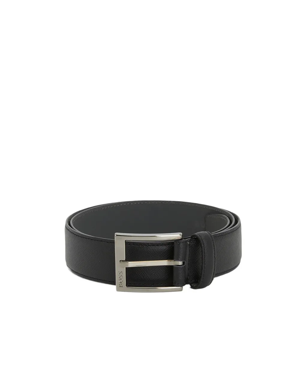 Logo Engraved Buckle-Fastened Belt