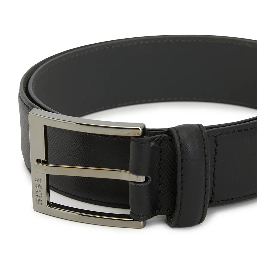 Logo Engraved Buckle-Fastened Belt