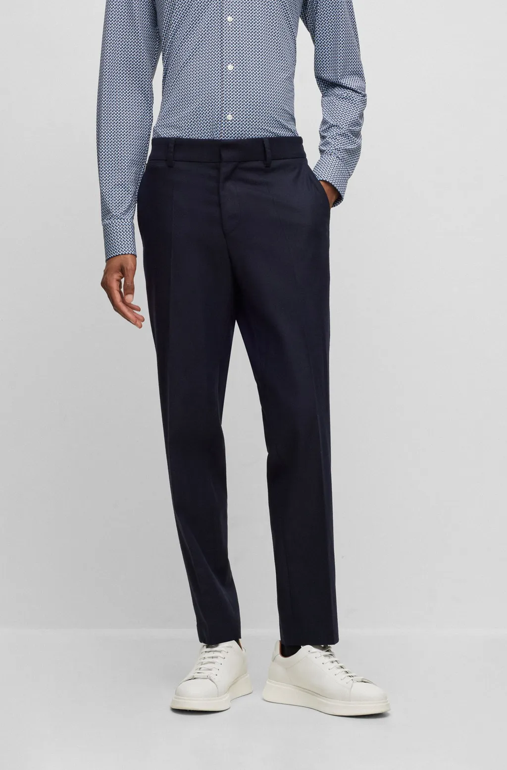 Belt-Loop Formal Trousers