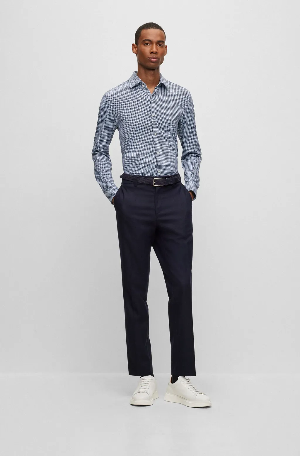 Belt-Loop Formal Trousers