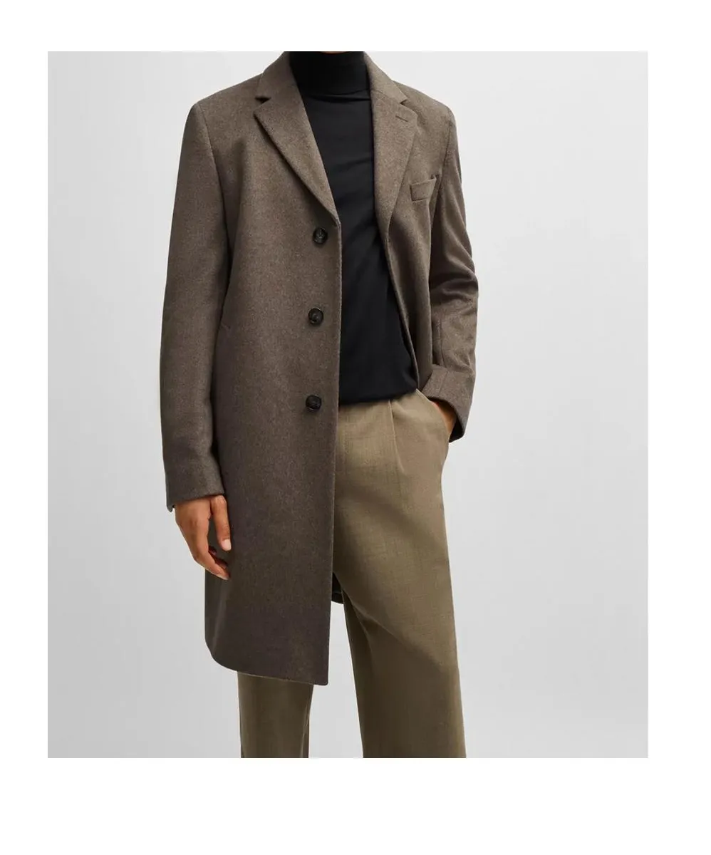 Single Breasted Slim-Fit Coat