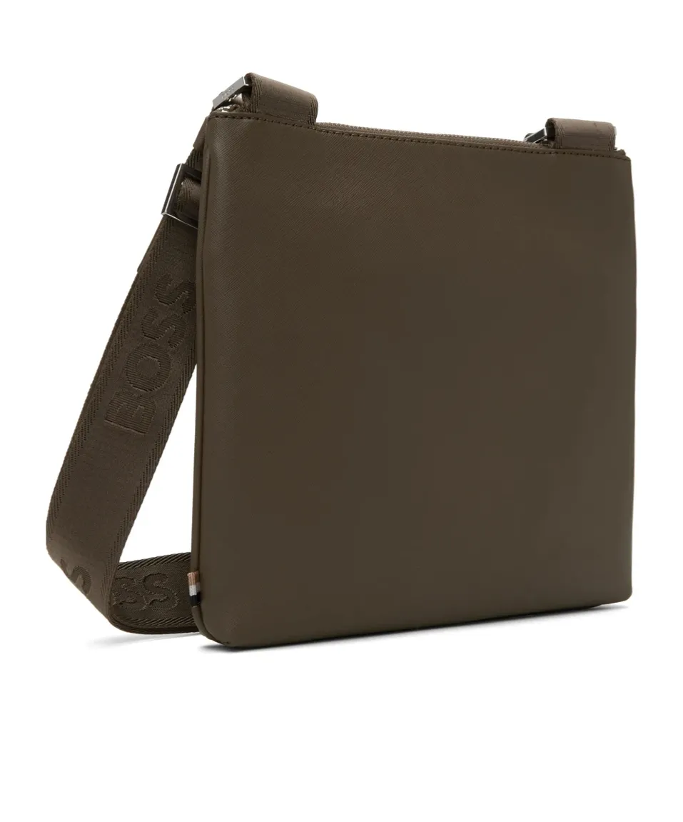 Logo Zipper Crossbody Bag
