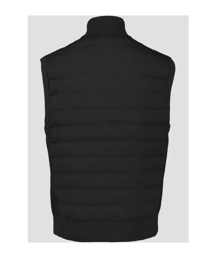 Knitted-Panels Quilted Gilet