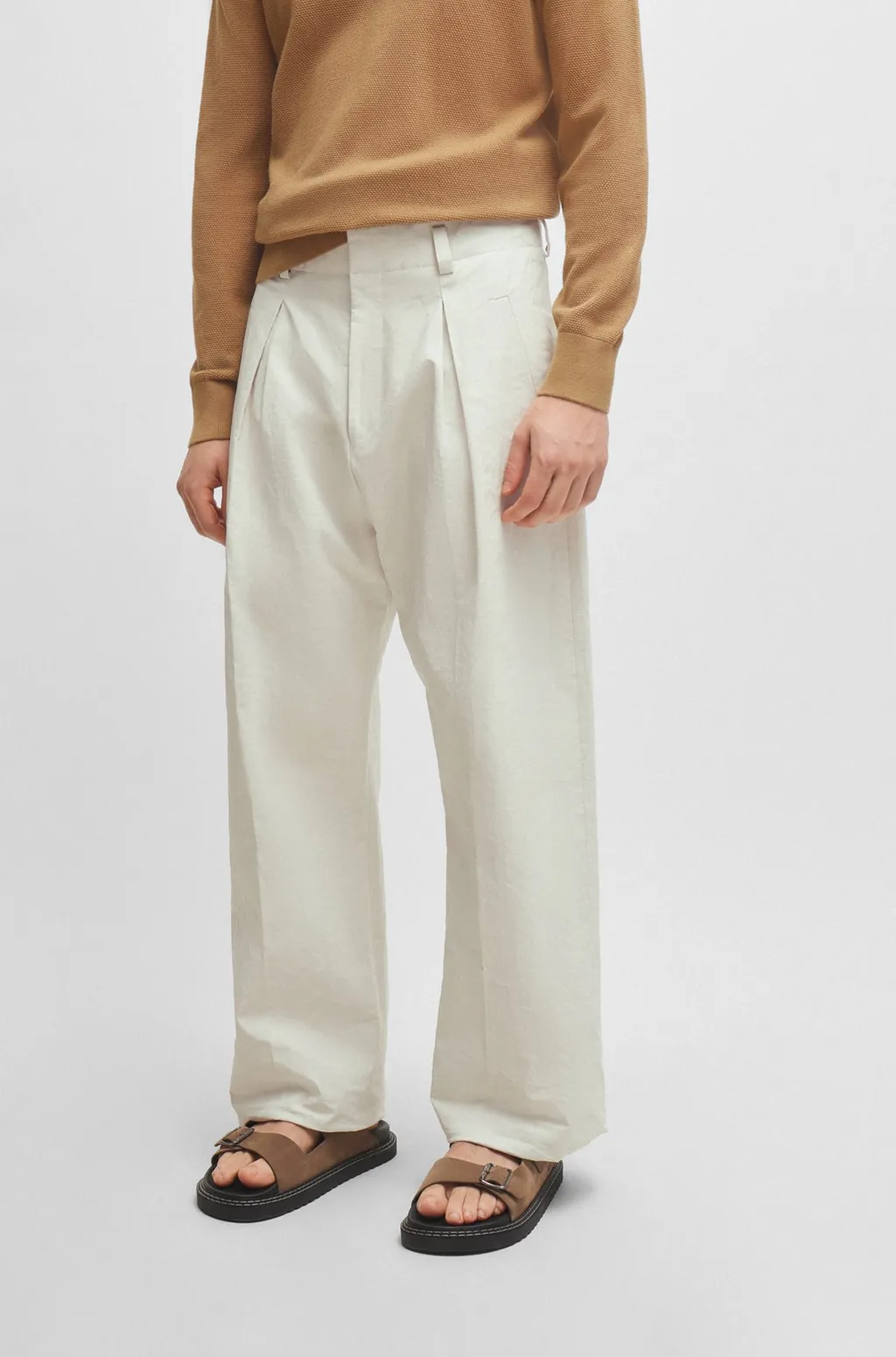 Belt-Loop Casual Pants