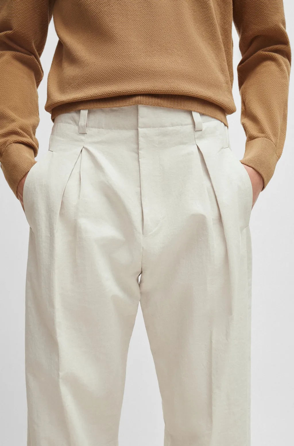 Belt-Loop Casual Pants