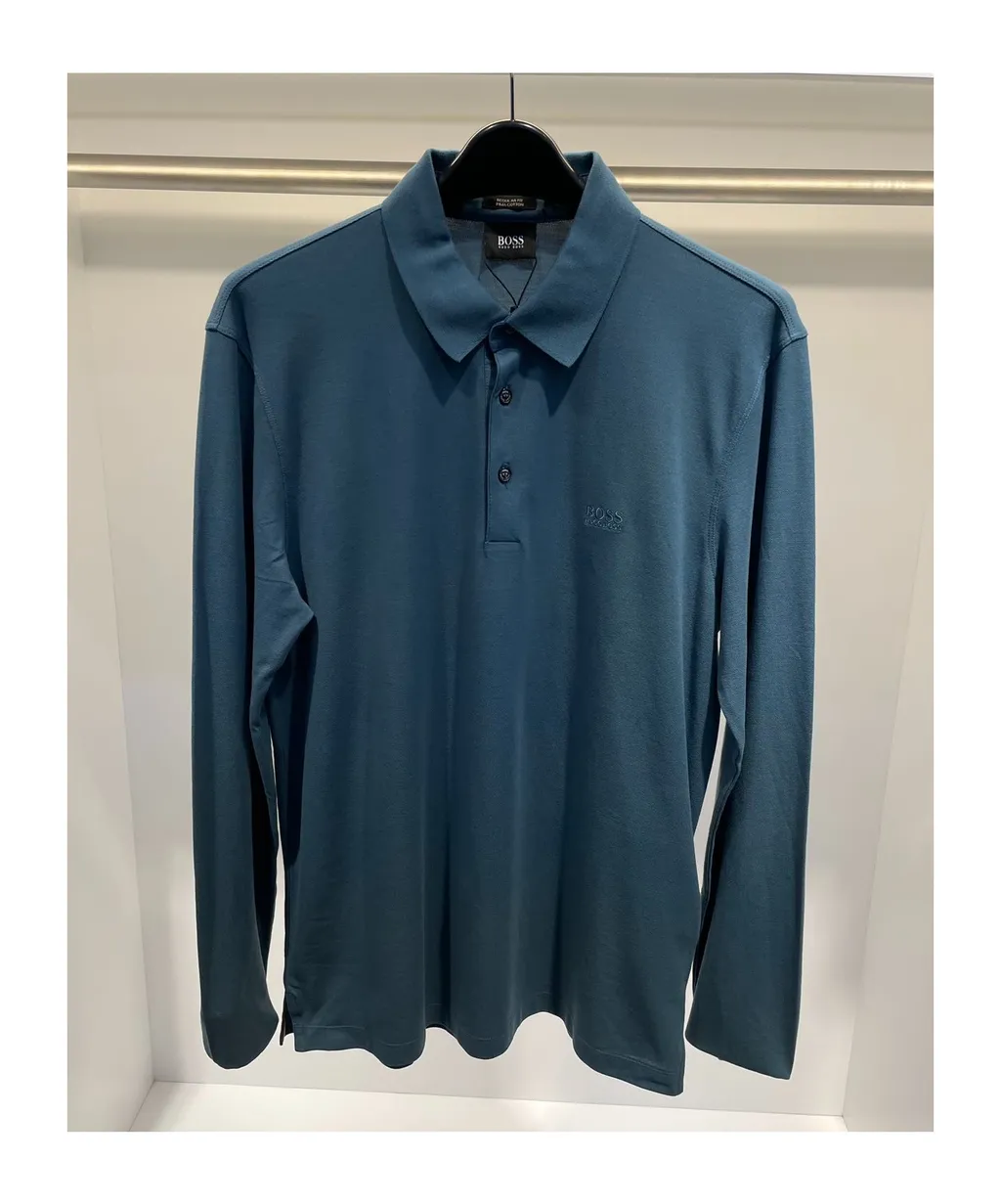 Logo Long-Sleeved Polo Shirt