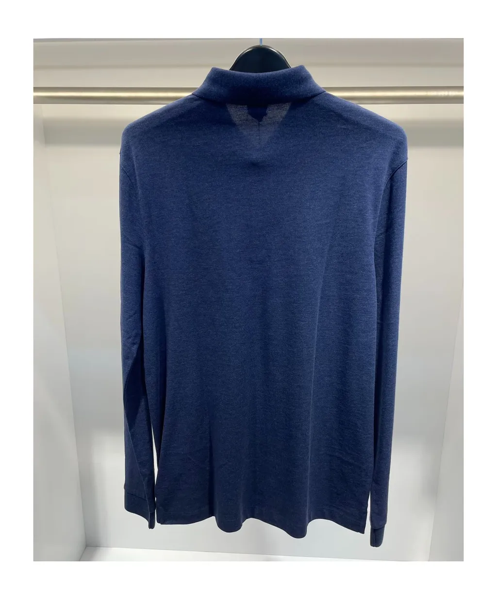 Buckle Long-Sleeved Polo Shirt
